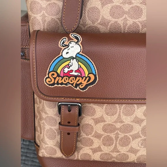 ‼️last one‼️NWT！Coach X Peanuts Sprint Backpack In Signature With Patches（CBI44） - Picture 6 of 13